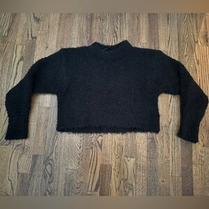 H&M black long sleeve high neck cropped sweater